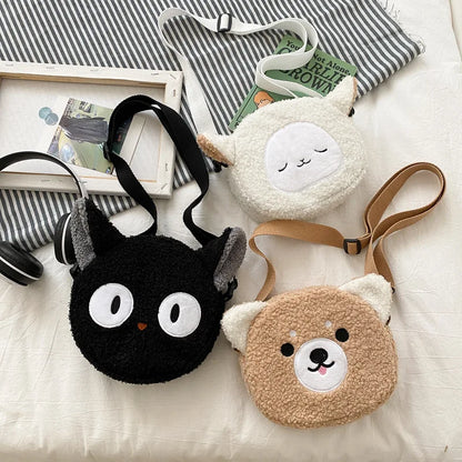 Japanese Style Kawaii Bag Women Cartoon Plush Shoulder Bag for Women New Crossbody Bag Small Phone Purse Bolsa Feminina
