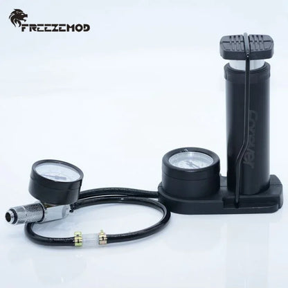 FREEZEMOD Computer Water Cooling System Air Pressure Leak Test Radiator Drain Box Dual Pressure Gauge QYCL-2P