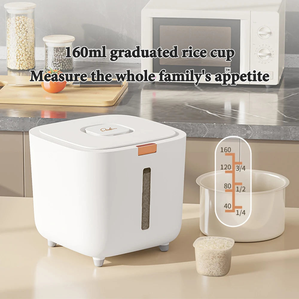Boîte de riz à preuves à l'épreuve d'humidité Répéteur de cuisine scellée à grain 5/10 kg Boîte de rangement de contenant de cuisine avec couvercle