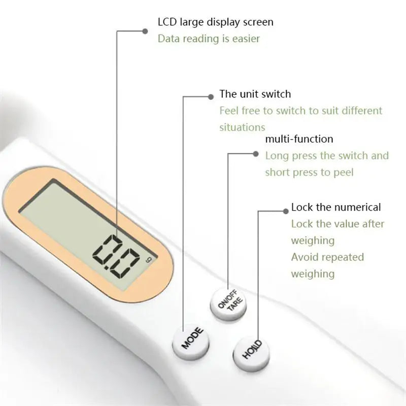 Scala del cucchiaio di pesatura cucina scale di misura elettronica cucchiaio g caffettiera in polvere di forno scala di misura elettronica