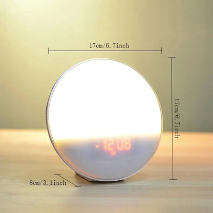 Sunrise Alarm Clock Wake Up Orologio Light Sunrise/Sunset Simulazione Digital Orologio con orologi da scrivania FM a luce notturna