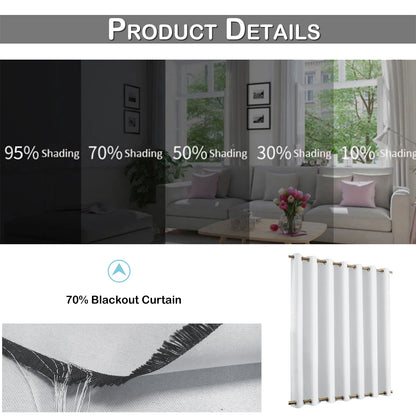 Extra Large Blackout Windproof Outdoor Curtains Eyelets Top and Bottom Grommets Patio Waterproof Garden Thermal Curtains Drapes