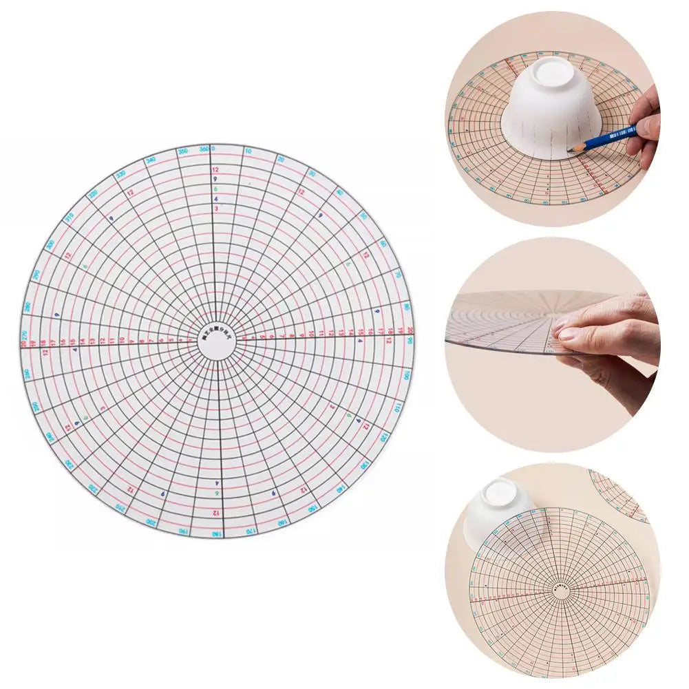 Spinner Tools Ceramic Tools Dividing Ruler Full Circle Divider Multifunktionell målning Equalizer Mud Hall Pottery Trimning
