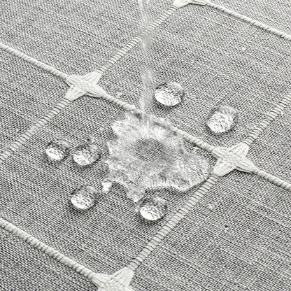 Jacquard linnen douchegordijn met kwastjes Noordse waterdichte dikke badgordijnen voor badkuipbadbadkap met haken met haken