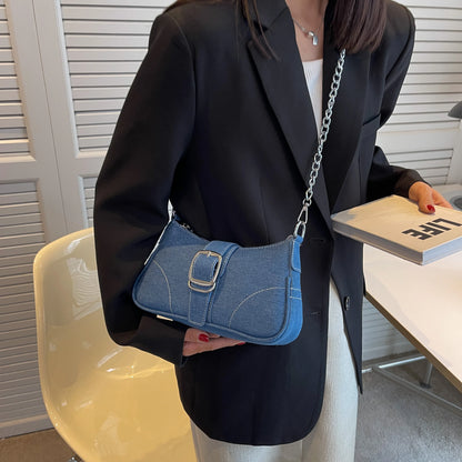 Kleng Design Jeans Bags Dammen Neie Kräiz-Schëller Bags Shëllef Savas Sak