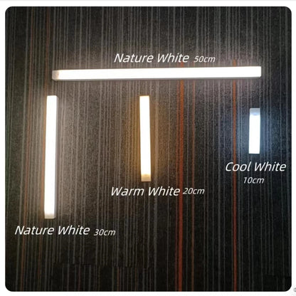 Sensor de movimento recarregável USB Luzes de gabinete LED Luzes de detector Night Light for Kitchen Room Bedroom Bedrobe
