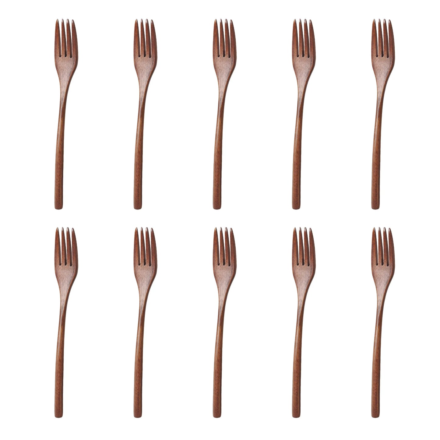 5/10pcs Wooden Spoon Soup  and Fork Eco Friendly Products Tableware Natural Ellipse Ladle  Set  for Cooking
