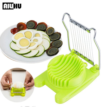 Kitchen Accessories Egg Slicer Chopper Rustfritt stål Frukt Salat Cutter Egg Tools Manual Food Processors Kitchen Gadget Ali426