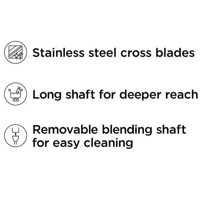 Electric Immersion Hand Blender(Black),Mixer,Chopper,Ice Crushing 2-Speed Control One Hand Mixer,kitchen accessories