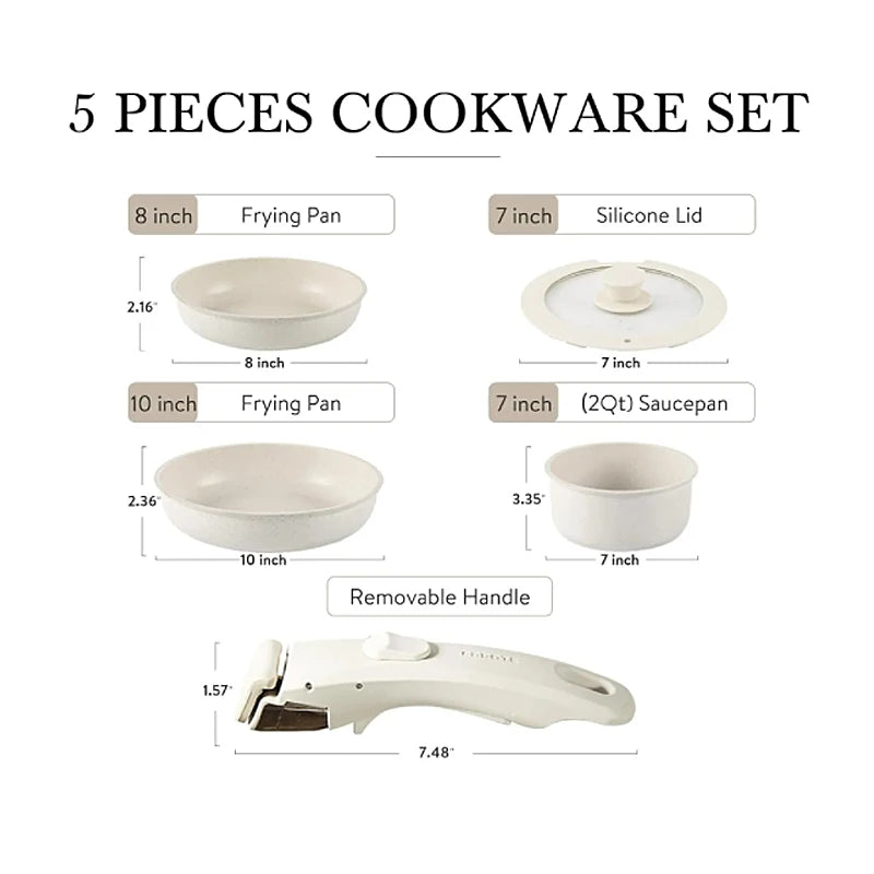 Venta caliente Cocina para el hogar Cocina sin juego Cocina Cocina 5 PCS Juego de utensilios de cocina sin barra