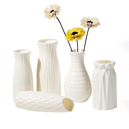 1pc Nordic Plastic Vase Simple Small Fresh Flower Pot Storage Bottle for Flowers Living Room Modern Home Decorations Ornaments