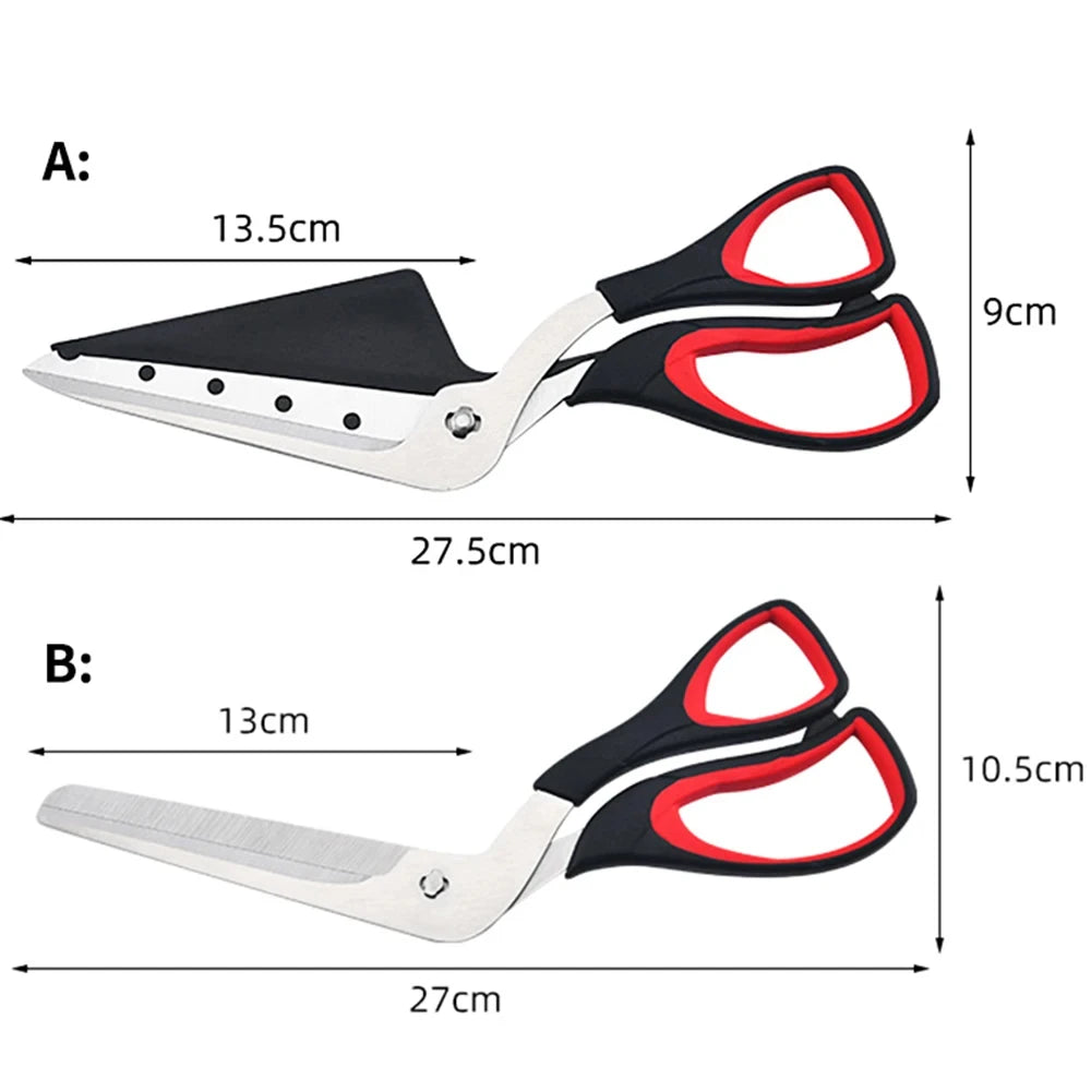 Professional Pizza Scissors Detachable Sharp Stainless Steel Blade Pizza Cutter Scissors Easy Cutting Pizza Spatula Slicer Tools