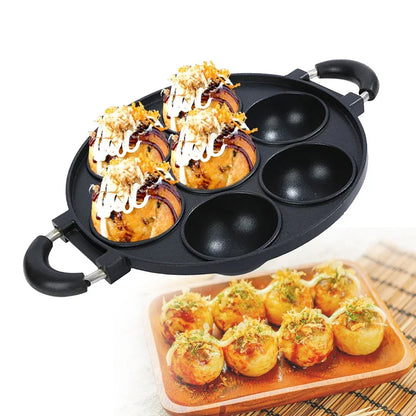 7 Hole Cooking Cake Pan Non-stick Eggs Ring Molds Round Pancake Maker Cake Mold Household Breakfast Egg Cooker Kitchen Cookware