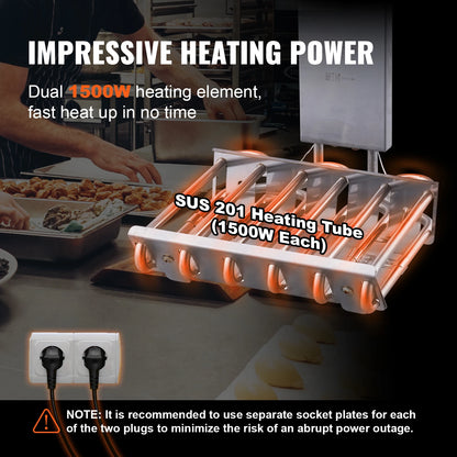 Vevor Commercial Electric Deep Fryer z podwójnymi zbiornikami 12L 3000W Stal nierdzewna Frytor Fryer na smażone frytki z kurczaka