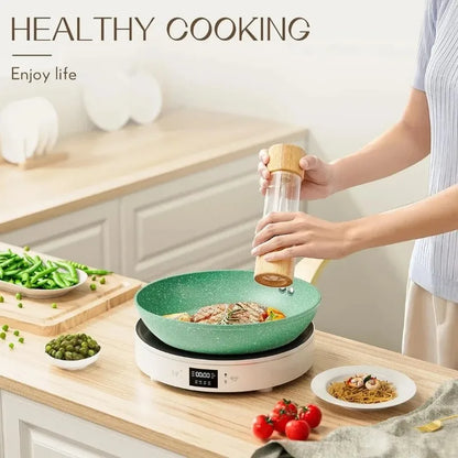 Innerwell Home Kitchen 8 / 9,5 / 11 pouces antiadhésive poêle poêle Pot d'oeuf non toxique en pierre saine compatible tous les poêles