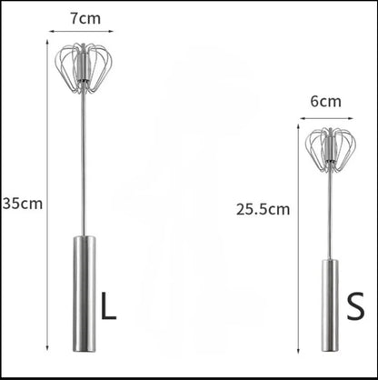 Miscelatore semi-automatico Whisk uova battitore in acciaio inossidabile mixer a mano che gira utensili da cucina miscelatore cucina strumenti di uova