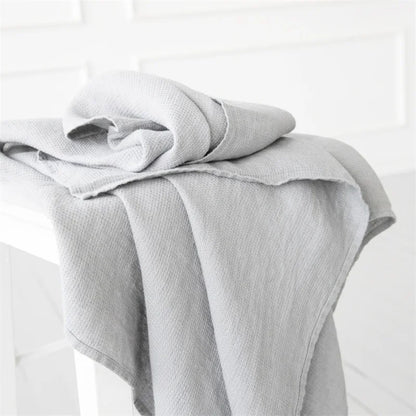 Pure 100%Linen Bath Towel Stone Washed Soft Lightweight Travel Towel Waffle Weave Quick Dry Natural Flax Thin Towel for Bath Gym