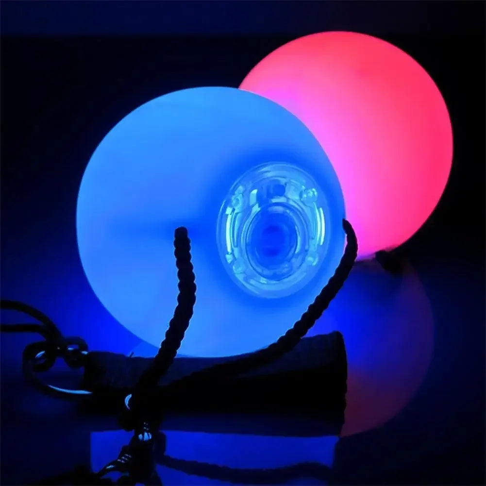 Belly Dance Accessories LED POI топка регулируем RGB Хвърляне на топката Етап изпълнение Реквизит за деца и възрастни