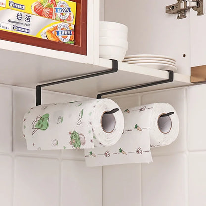 Rack de armazenamento pendurado sem perfuração criativo Rack de papel de papel de toalha de toalha de papel rack de papel plástico spread rack spread rack