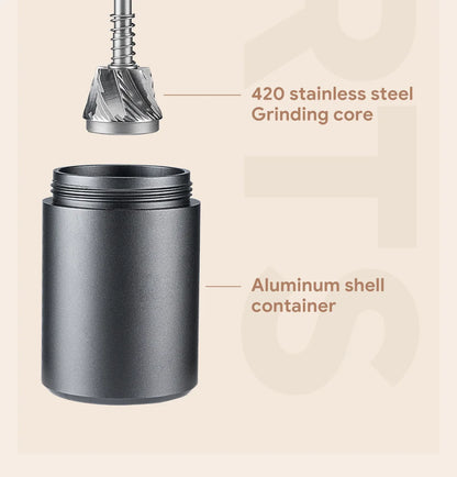 Icafilas Kaffeemühle Handbuch 420 Edelstahl 30g Kaffee Power 7core 40 mm Titanschicht Burr Handmühle