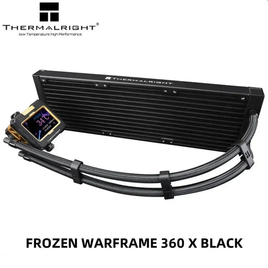 ThermRight Frozen Warframe 360 ​​x pas de ventilateur ， tout -in-un radiateur à eau, écran LCD 2,4 pouces, prend en charge LGA1700 / AM5