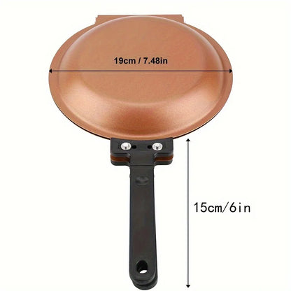 Kaksipuolinen paistinpannu nonstick taitto aamiaispannu pannukakkukakku paistettua munapannua keittiön keittiövälineitä keittiötarvikkeet uudet