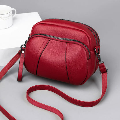 Color sólido Riveta Fashionable Pipper Bolsa de teléfono móvil para mujeres Simple Soft Softing Shoulfody Crossbody Square Bolsas cuadradas