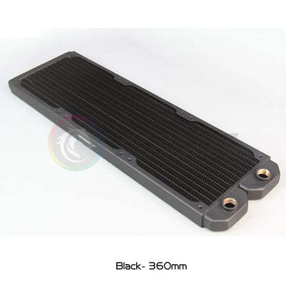 Water Cooling Radiator 360 20mm Ultra-Slim Red Copper 14 FPI Support 120mm Fan Cooler Computer Liquild Cooler Row Black/White
