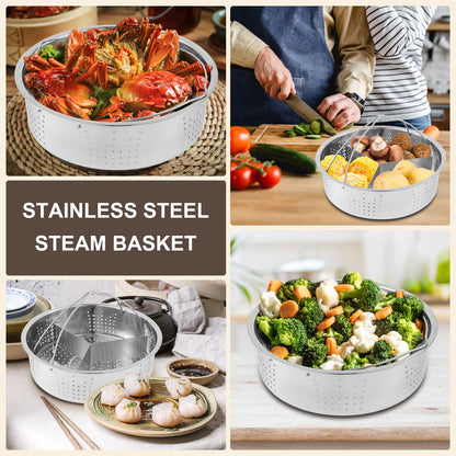 Set de aburi din oțel inoxidabil set de ouă pentru coșuri de aburire pentru coșuri de gătit tavă standard pentru a găti vegetale accesorii de bucătărie gadgeturi de bucătărie