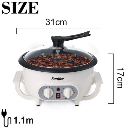 Elektresch Kaffi Bean Roaster Kaffi Baked Peanut Bounen Baken Popcorn maachen Trockner Händler Maschinn Drying Sonifer