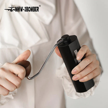 MHW-3BOMBER 38mm Handmatige koffiemolen met magnetische 7 kern roestvrijstalen Burr 24 Verstelbare instellingen Home Barista Accessoires