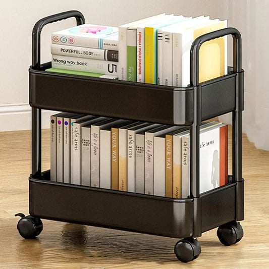 Rolling Späichere Carte 20Lbs Max Last Kapazitéit 2 Tier Cartily Cartey op Rieder fir Kithushust Accessoiren
