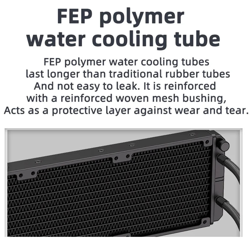 TEUCER AF-240 Water Cooling CPU Cooler 240mm rgb fan Liquid Heatsink Integrated Radiator LGA 2011/12xx/1700/115x/AM4/AM5 AMD