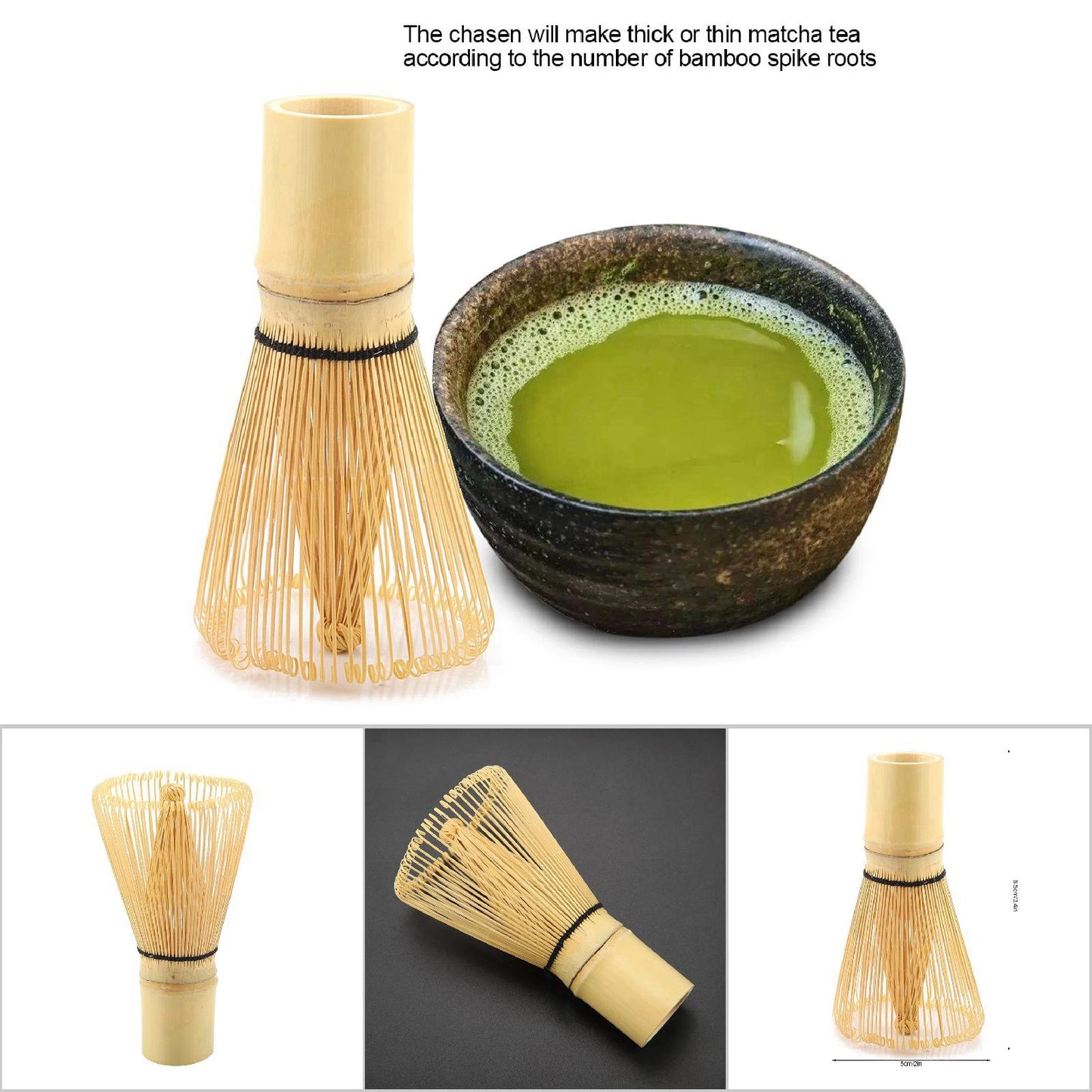 Bamboo Whisk Green Tea Whisk Matcha Whisk Natural Bamboo Tea Whisk Chasen Preparing Matcha Powder Brush Tool Tea Powder Whisk