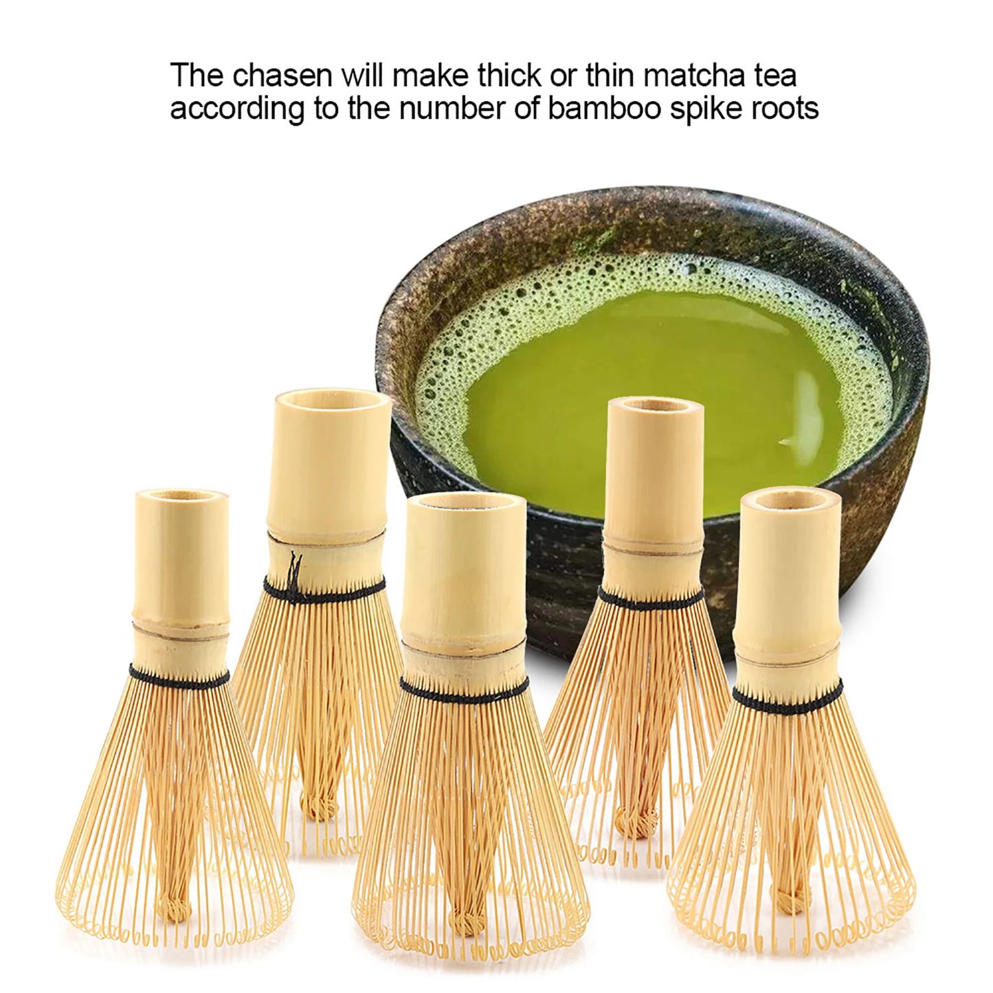 Bamboo Whisk Green Tea Whisk Matcha Whisk Natural Bamboo Tea Whisk Chasen Preparing Matcha Powder Brush Tool Tea Powder Whisk