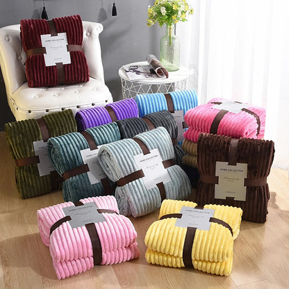 Pături de flanelă de iarnă pentru paturi solid coral fleece faux blana aruncând canapea canapea capac paturi de pat pături de carouri pufoase moale