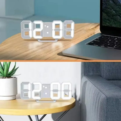 Tabulka 3D LED LED digitální budík Hodiny Čas/datum/teplota pro domácí kuchyňské kanceláře hodiny dekorace zahradní hodiny