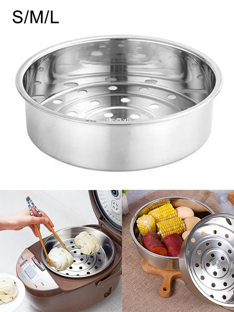 Steam Basket Rice Cooker Steaming Rack Stand 304 Stainless Steel Thickened Deepened Steam Stand Kitchen Cookware Parts Durable