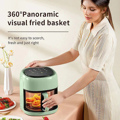 Smart Air Fryer 1.19Gal - 10 Funktioner, NTC -kontrol, ristning med lavt fedtindhold - Nyd sunde måltider!