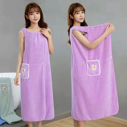 Suuret kylpypyyhkeet kehon korallin samettikylpypyyhkeet muoti Lady Wealble Fast Drying Beach Spa -kylpylökylpyhame