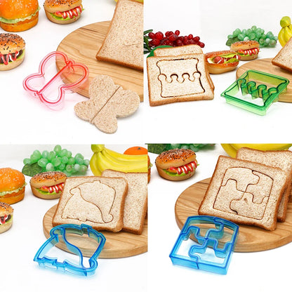 Cutters de sándwich para niños Alimentos de galleta para galletas fabricantes de moldes para frutas y verduras que cortan herramientas de hornear de molde para niños
