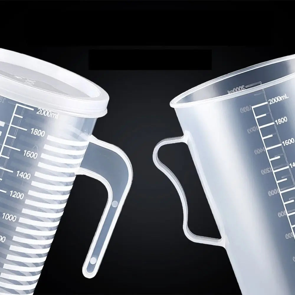 Misurazione graduata in plastica Coppa di grande capacità di laboratorio Becher Clear con cottura da cucina trasparente per miscelazione trasparente
