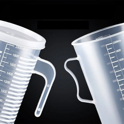 Misurazione graduata in plastica Coppa di grande capacità di laboratorio Becher Clear con cottura da cucina trasparente per miscelazione trasparente