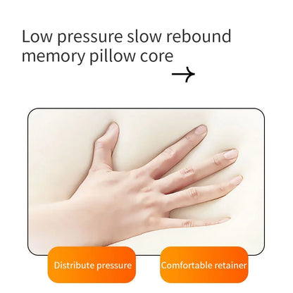 1pc Memory Foam Pillow, Knitted Fabric Polyurethane Slow Rebound Temperature Sensing Water Cube Pillow Core For Anti-snoring Nec