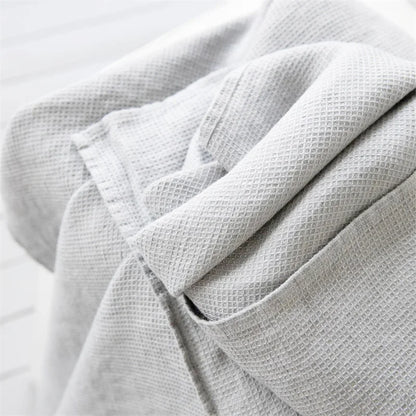 Pure 100%Linen Bath Towel Stone Washed Soft Lightweight Travel Towel Waffle Weave Quick Dry Natural Flax Thin Towel for Bath Gym