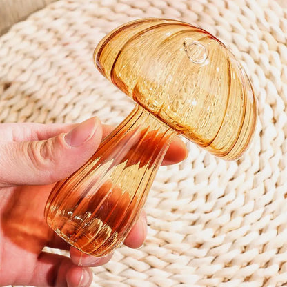 Transparent Jelly Color Mushroom Glass Vase Aromatherapy Bottle Home Small Vase Hydroponic Flower Pot Simple Table Decoration