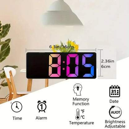 Nieuwste digitale klok LED wekker slaapkamer elektronische bureaubladklok met temperatuurdisplay verstelbare helderheid 12/24 uur