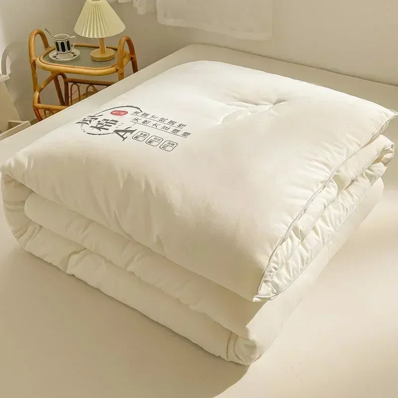 Hochwertiger Frühlingssommer-Sommer-Winter-Duvet 100% Baumwollstoff Soja Faserfüllung gesteppte Trösterweiche Decke Quilt Kern