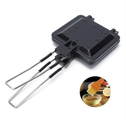 Sandwich Maker Aluminum Alloy Non-Stick Breakfast Machine Waffle Pancake Baking Barbecue Oven Mold Grill Frying Pan Cookware