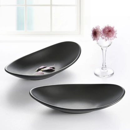 Oval Black Ring Dish Jewelry Tray Key Tray Arrangør Dekor Nøkkelfat Smykker Bolle Dekorative Dish Arrangør Kjøkkenartikler
